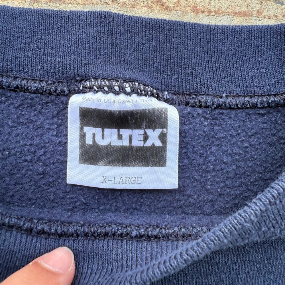 Vintage Tultex Georgetown Hoyas Sweatshirt Medium Navy Blue 90s Made in USA
